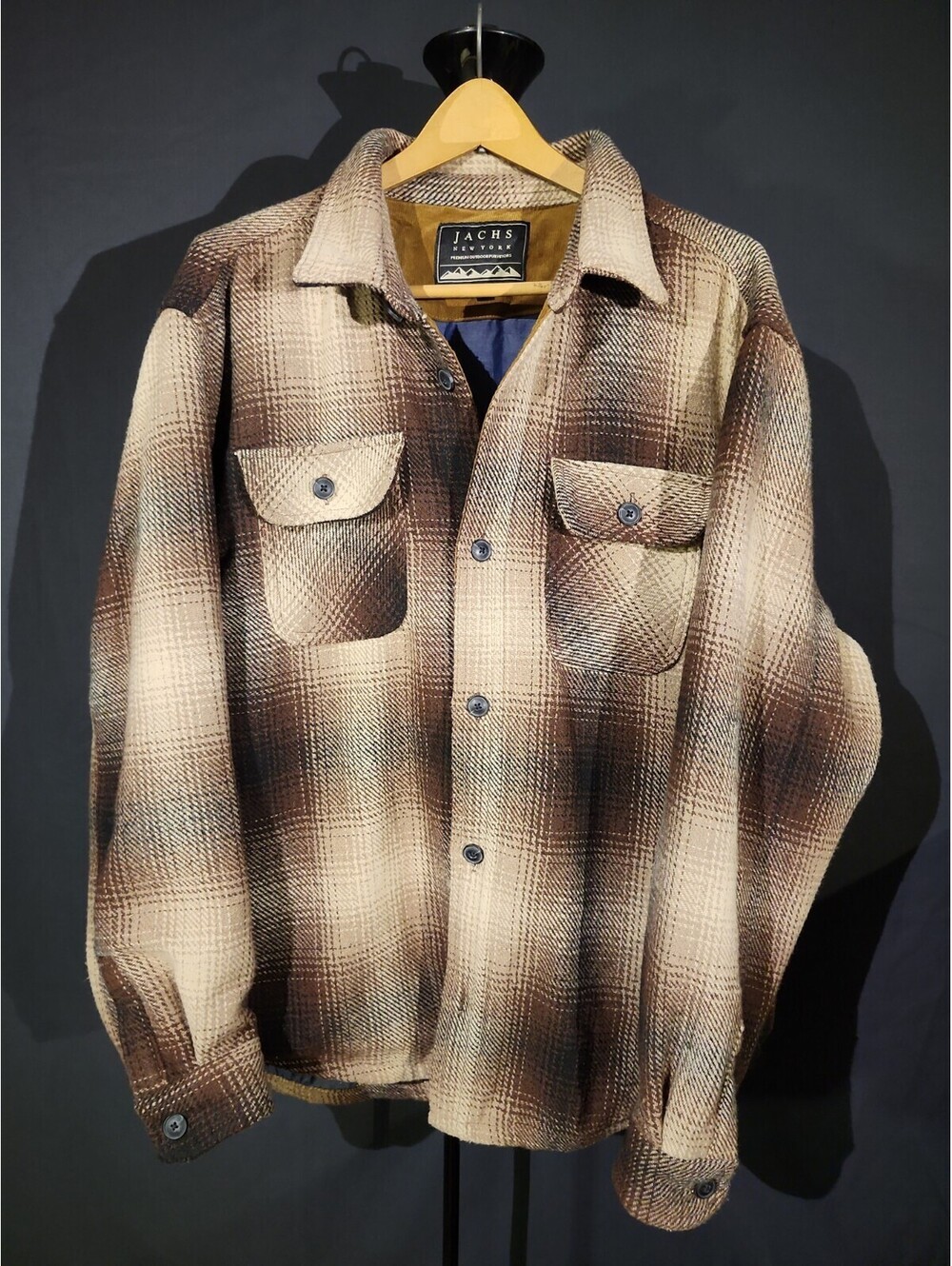 Jachs New York Mens XL Button-Up Coat Vintage Streetwear Classy Weighted 0187